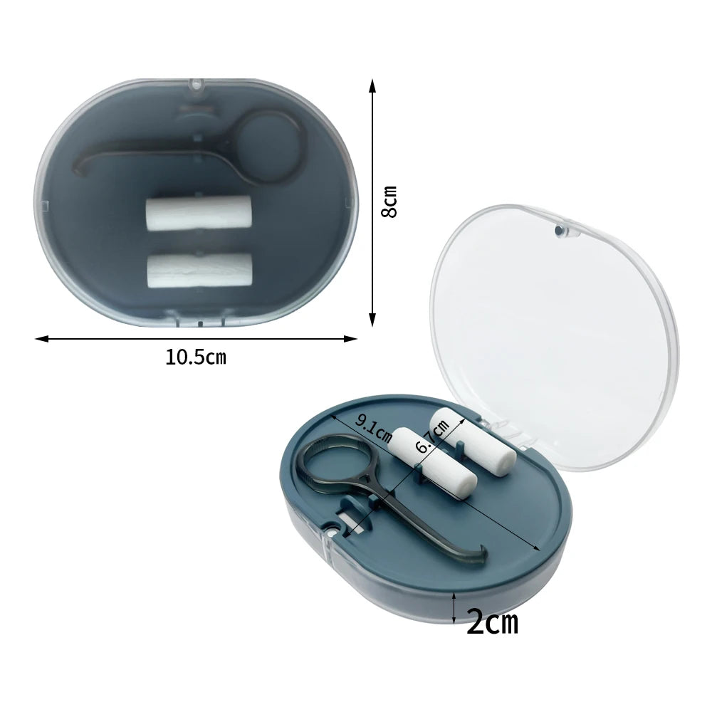 2 Layers Retainer Box Orthodontic Braces Storage Box With Mirror Aligner Remover Chewies Denture Cleaning Case Oral Hygiene Tool