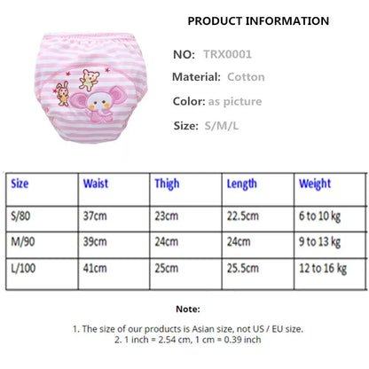 25PCS Waterproof Baby Training Pant Underwear Cotton Learning study Infant Pants Trx0001