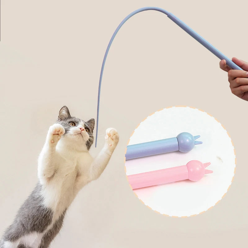 Silicone Cat Teaser Stick