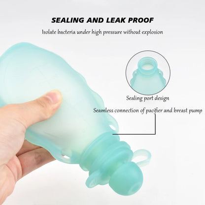 Reusable Silicone Breast Milk Storage Bag Leak-proof Suckable Juice BPA Free Baby Feeding Traveling&Go out Breastfeeding Partner
