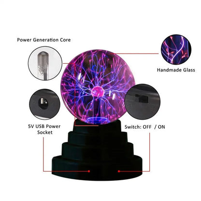 3 Inch Magic Plasma Ball Lamp