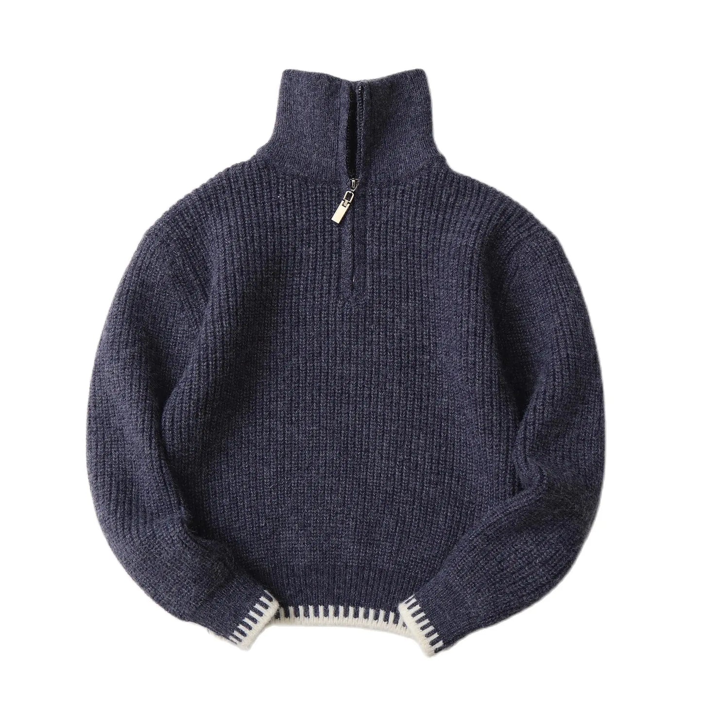 2024New Edition Children's Sweater Boys Winter Clothing Half Zipper Cotton Cashmere Sweater Outdoor Clothes Autumn Kid Outerwear