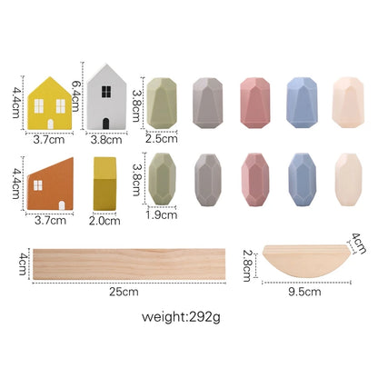 Montessori Silicone Baby Balance Blocks Block Toy Food Grade Silicone Stacking Building Category Game Early Educational Kid Gift