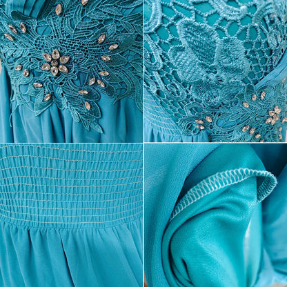 Plus Size Lace Rhinestone Party Dress