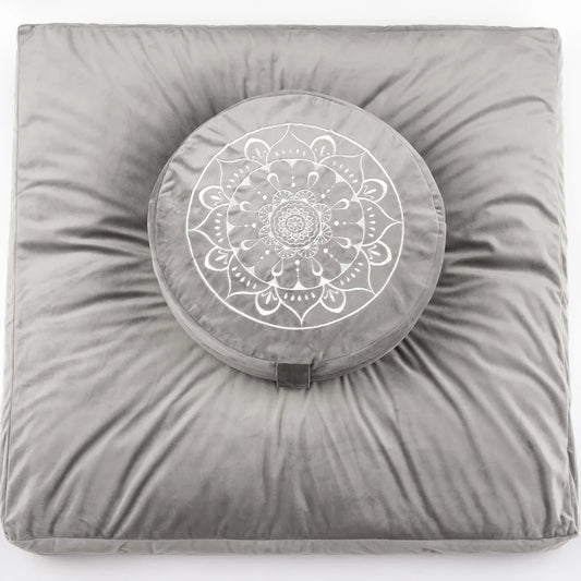 Buckwheat Husk Filled Yoga Throw Pillow Meditation Mat Beginner Yoga Supplies