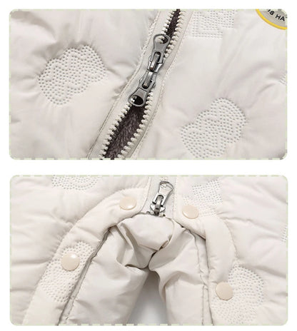 IYEAL  Baby Boys Girls Warm Soft Fleece Jumpsuit Newborn Toddler Rompers Children Winter Outerwear 0-24M