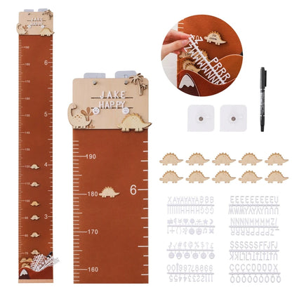 1pc Kids Cartoon Animals Height Measure Ruler Baby Decals Wall Sticker Ruler Kid Room Home Decoration Nursery Child Growth Ruler